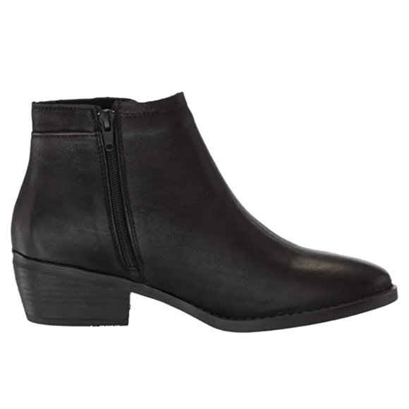 NEW Eric Michael Women Hayley Black Above Ankle Zip Bootie Lined Low Block Heel - Picture 2 of 7